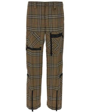 Burberry Check Pants - Green