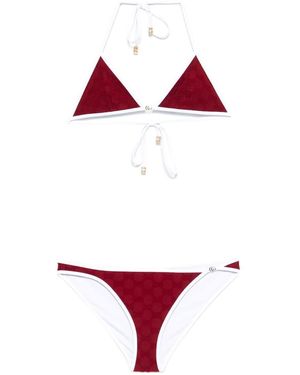 【関税＆送料込み】Gucci Gg Supreme Triangle Bikini Set Gucci GG Supreme-print Triangle Bikini | Neutrals | FARFETCH GE
