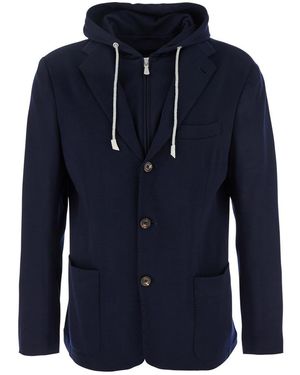 Fedeli Trieste Rain Jacket And Shearling in Blue for Men | Lyst