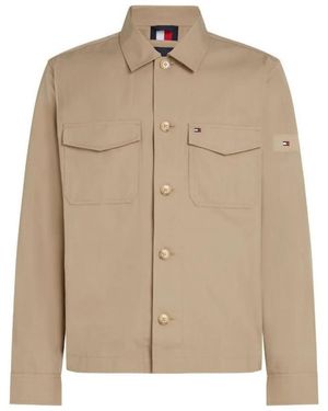 Tommy Hilfiger Cotton Nylon Shirt Jacket - Natural
