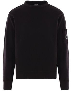 C.P. Company Brushed Cotton Fleece Hoodie in White for Men
