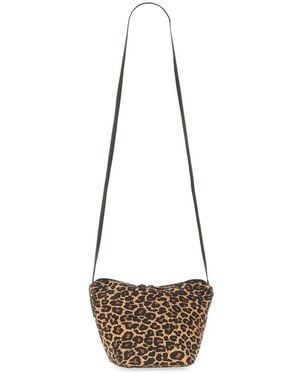 Herve Chapelier Mini Bag With Animal Pattern - White