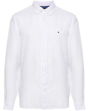 Tommy Hilfiger Dyed Linen Shirt - White