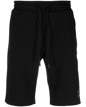 Paul & Shark Logo-Print Track Shorts - Black