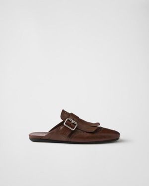 Prada "Shuffle" Sabot - Brown