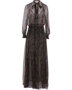 ワンピース Saint Laurent Black Lavalliere Dress In Silk Black lavallière dress in silk – Lord & Taylor