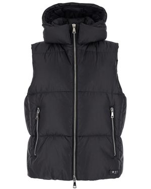 Tatras 'Melko' Sleeveless Down Jacket With Hood And Logo Patch - Black