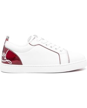 Christian Louboutin Fun Louis Junior Leather Sneakers - White
