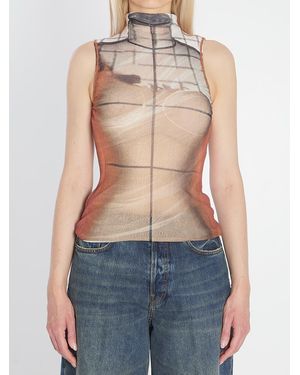 Jean Paul Gaultier Fire Tank Top - Blue