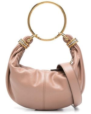 Chloé Bracelet Small Leather Hobo Bag - Pink