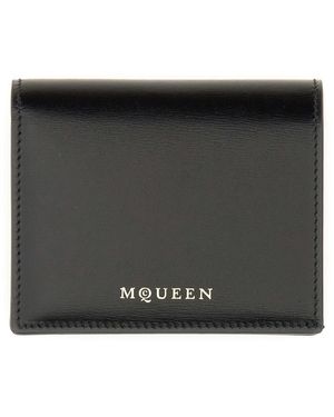 McQueen Wallet With Logo - Black