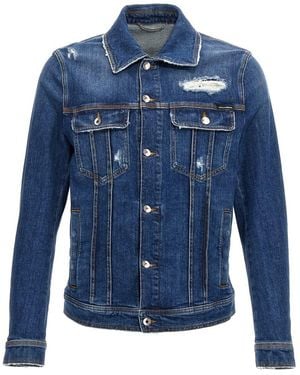 Dolce & Gabbana Denim Jacket With Used Effect - Blue