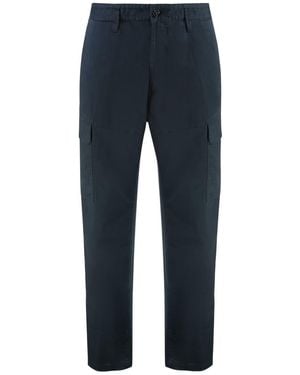 Stone Island Stretch Cotton Cargo Pants - Blue