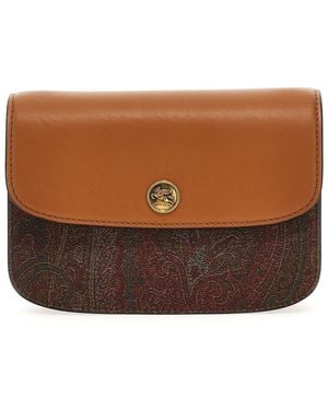 Etro Essential Paisley Print Crossbody Bag - Brown