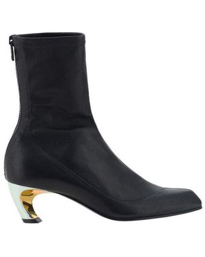 McQueen Heeled Ankle Boots - Black