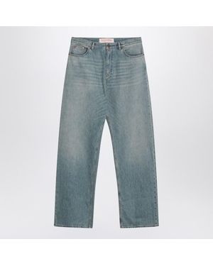 Valentino Garavani Light Jeans With Washed Effect - Blue