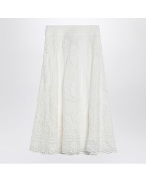 FARM Rio Swan Lake Lace Skirt - White
