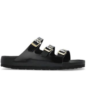 サンダル・ミュール Birkenstock Slide Florida Dbuckle Exquisite Lucida Nera Birkenstock Slide Florida Dbuckle Exquisite lucida nera