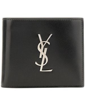 Saint Laurent Portafoglio Con Monogramma "East/West" - Black