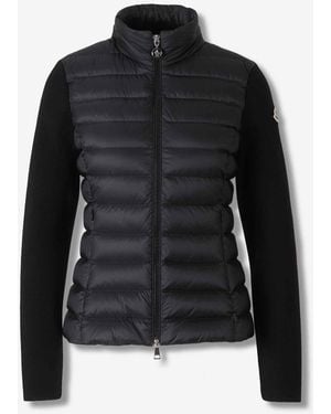 Moncler Quilted Zip-Up Cardigan - Black