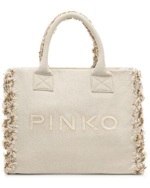 トートバッグ PINKO Woman Tote bags Military 100782A1WQ V64Q Pinko Beach Shopping tote - Black - Women | 100782A0PZZR3
