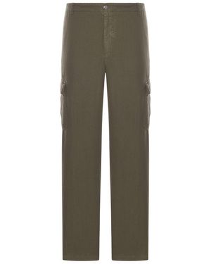 120% Lino Regular & Straight Leg Pants - Green