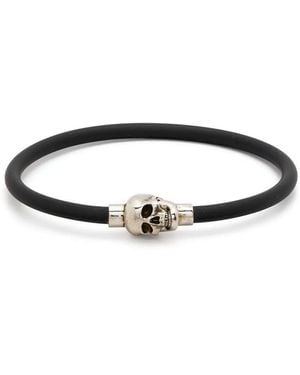 McQueen Cord Skull Bracelet Accessories - White