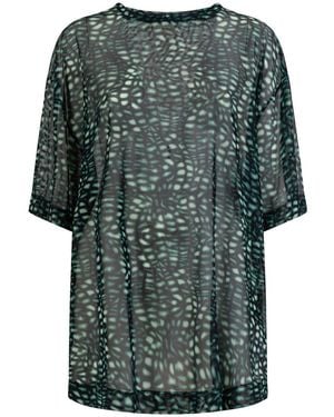 Dries Van Noten Sheer Oversized T-Shirt - Gray