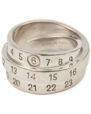 MM6 Maison Margiela： Minimal Logo Curb Chain Ring MM6 Minimal Logo Curb Ring - Feuille Luxury