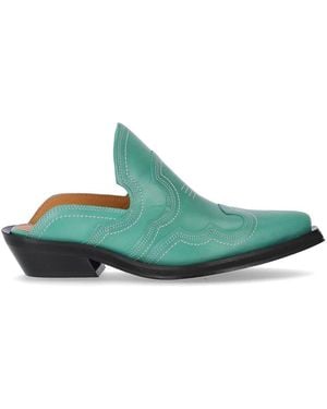 Ganni Western Mule - Green