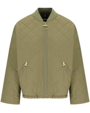 Barbour Emlyn Dusky Quilted Bomber Jacket - Green