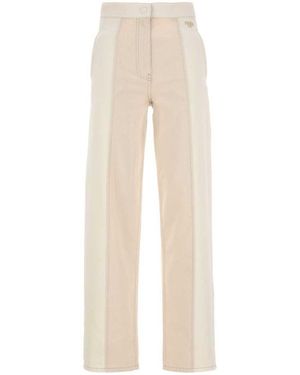 Fendi Two-Tone Denim Jeans in Natural | Lyst