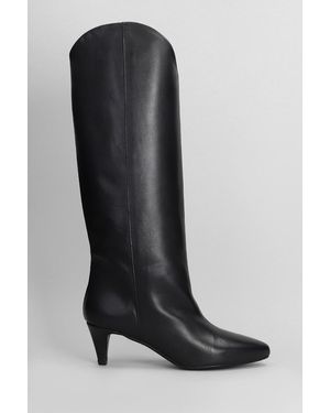 GISÉL MOIRÉ Gitana High Heels Boots - Black