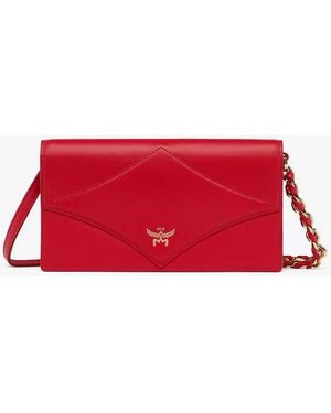 MCM "Diamond" Crossbody Wallet - Red