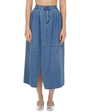 Alysi Midi Skirt - Blue