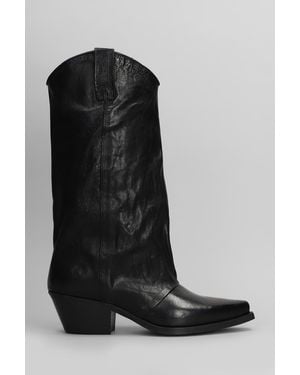 METISSE Texan Boots - Black