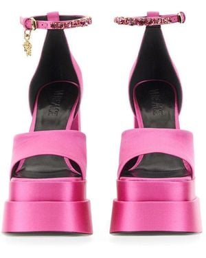 Versace Medusa Aevitas Satin Sandals - Pink