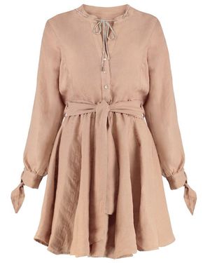 ワンピース 120% Lino Linen dress SP19_120_CORINNE_DRS_BLU_062-
