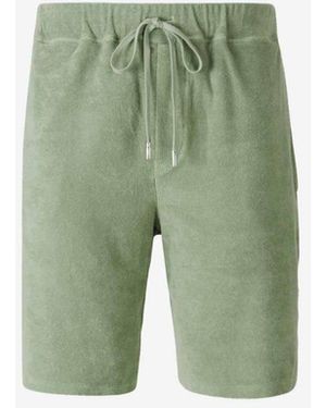 Fedeli Cotton Terry Bermuda Shorts - Green