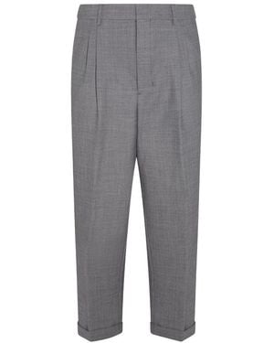Ami Paris Wool Blend Pants - Gray