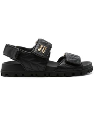 Miu Miu Sandali Nappa Matelasse' - Black