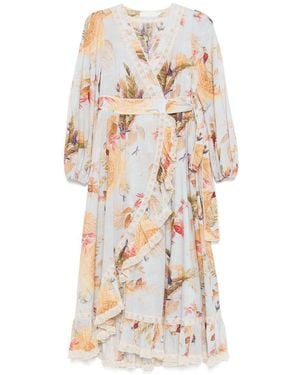 Zimmermann Ascension Printed Midi Dress - White