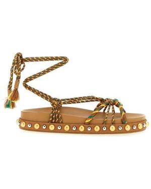 Aquazzura 'tropical' Sandals in Brown | Lyst