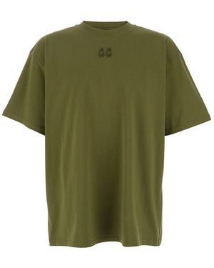 M44 LABEL GROUP T-Shirt With 44 Logo Embroidered On The Front And Printed On The Back - Green