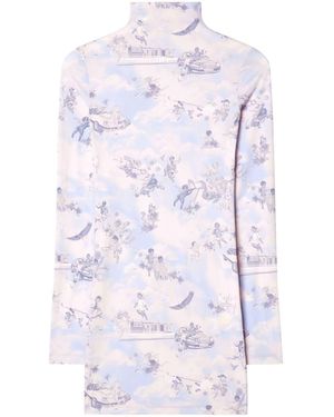 Off-White c/o Virgil Abloh Mini Dress With Contemporary Design - Purple