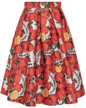 ALESSANDRO ENRIQUEZ Midi Skirt - Red