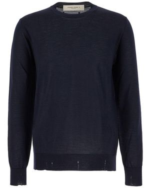 Golden Goose Deen Crew-Neck Wool Sweater - Blue