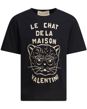 【関税＆送料込み】Valentino Garavani T-Shirt With Signatur VALENTINO GARAVANI 't-shirt with embroidery and print design