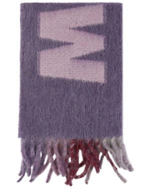 Marni Scarf With Logo - Purple