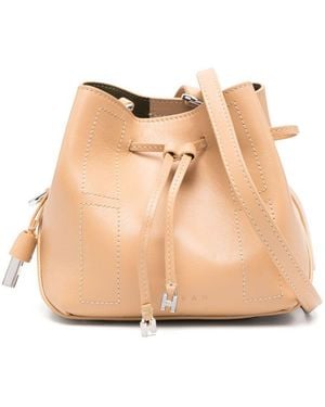 Hogan Hocket Mini Leather Hobo Bag - Natural